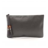 GUCCI Bamboo Clutch Dark Brown