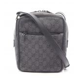 GUCCI GG Pattern Shoulder Bag Black