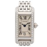 Cartier Tank Alonge K18WG Diamond Watch