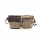 GUCCI GG Canvas Waist Bag Beige/Brown