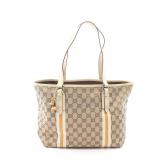 GUCCI Sherry GG Canvas Tote Beige/Ivory