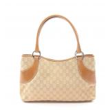 GUCCI GG Canvas Tote Beige/Light Brown