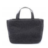 PRADA Triangle Logo Tote Dark Gray
