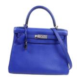 Hermes PHW Kelly 28 Electric Blue