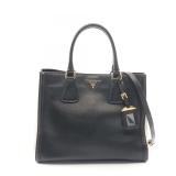 Prada Galleria 2Way Tote Black White