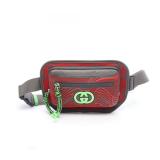 Gucci GG Belt Bag Gray Red Green