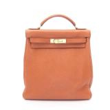 Hermes Kelly Ad GM Gold Backpack