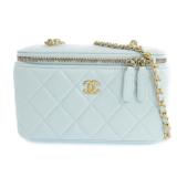 Chanel GHW Vanity Chain Light Blue