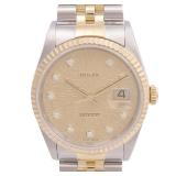Rolex Datejust 16233 18K YG/SS Diamond