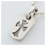 Chrome Hearts Cross Dog Tag Necklace