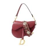Dior CD GHW Saddle Medium Red