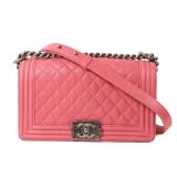 Chanel CC Boy 25 Chain Shoulder Pink