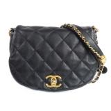 Chanel GHW COCO Mail Crossbody Black