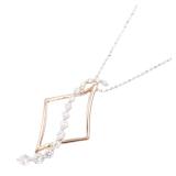 Diamond Necklace Rose White Gold