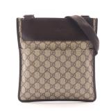 Gucci GG Supreme Shoulder Bag Beige Brown