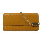 Gucci GHW Chain Wallet Shoulder Bag Yellow