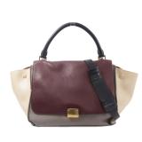 Celine GHW 2 Way Shoulder Bag Red Gray