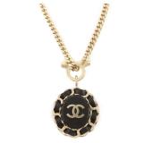 Chanel CC Black Gold Necklace