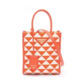 Prada Triangle Jacquard Mini 2 Way Orange