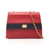 Chanel Matelasse Turnlock Red Navy