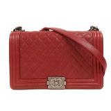 Chanel CC SHW Boy 28 Red