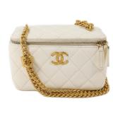 Chanel CC GHW Vanity Chain White