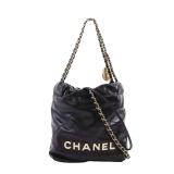 Chanel GHW Mini 22 Chain Black