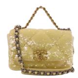 Chanel 19 Sequin Flag Yellow