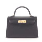 Hermes Mini Kelly 2 Noir Black