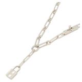 Hermes Kelly Chaine Silver Necklace