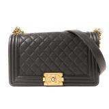 Chanel GHW Boy 25 Chain Black