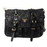 Prada GHW Gaufre Messenger Black
