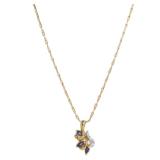 Sapphire White Yellow Gold Necklace