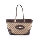 Gucci GG Canvas Tote Beige Brown