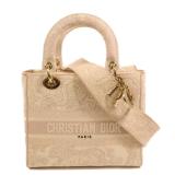 Dior CD GHW Lady Dior Canvas Pink