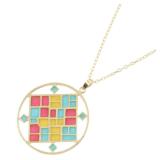 Mikimoto Enamel Necklace 18K Yellow Gold