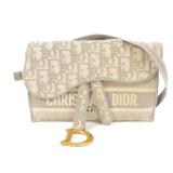 Dior CD GHW Saddle Slim Pouch Grey