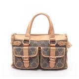 Celine Paris Macadam Handbag Blue Brown