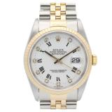 Rolex Datejust 16233G 10P Diamond White