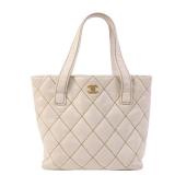 Chanel CC GHW Vivian Tote Ivory