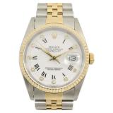 Rolex Datejust 16233G SS/18K YG White