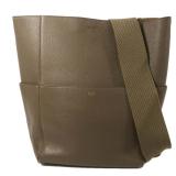 Celine GHW Sangle Bucket Large Grey