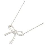 Tiffany Ribbon Necklace Sterling Silver