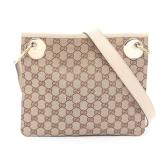 Gucci GG Canvas Shoulder Bag Beige Brown