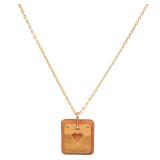Hermes As De Coeur Leather Necklace