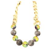 Fendi Gold Crystal Necklace