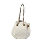 Chanel Drawstring Bucket White