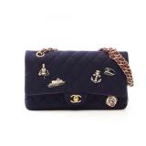 Chanel W Flap Navy