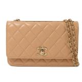 Chanel CC GHW Trendy WOC Beige