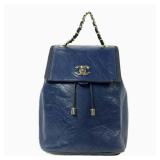 Chanel CC SHW Chain Backpack Blue